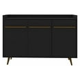 thumbnail image 1 of Manhattan Comfort Bradley 4 Shelves Wood Buffet Stand in Black, 1 of 3