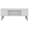 thumbnail image 1 of Manhattan Comfort Bradley 4 Shelves Wood TV Stand for TVs up to 60" in White, 1 of 9
