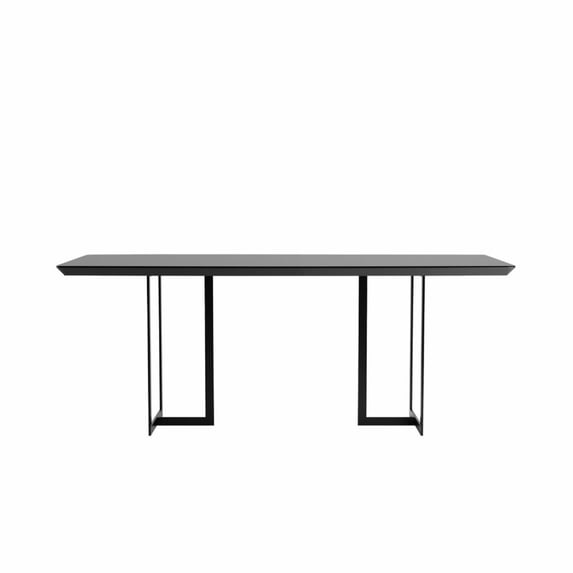 Manhattan Comfort Celine 86.22 Dining Table with Seating Capacity for 8 in Black