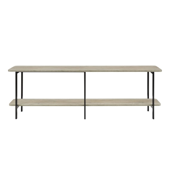 Manhattan Comfort Celine Side Table Console from Engineered Wood in Gray/Black