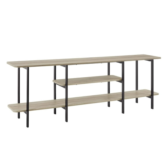 Manhattan Comfort Celine Side Table Console from Engineered Wood in Rustic Gray