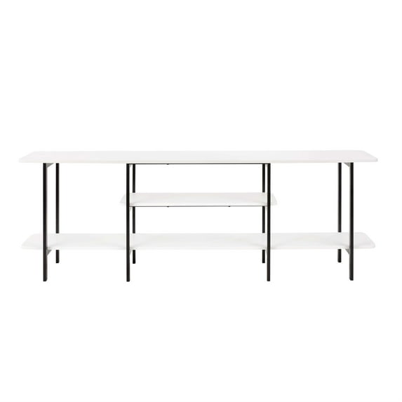 Manhattan Comfort Celine Side Table Console from Engineered Wood in White
