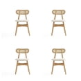 thumbnail image 1 of Manhattan Comfort Colbert 18.11" Wood Dining Chair in Natural/Oatmeal (Set of 4), 1 of 11
