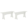 thumbnail image 1 of Manhattan Comfort Coney Mid-Century Modern Dining Bench in White (Set of 2), 1 of 10