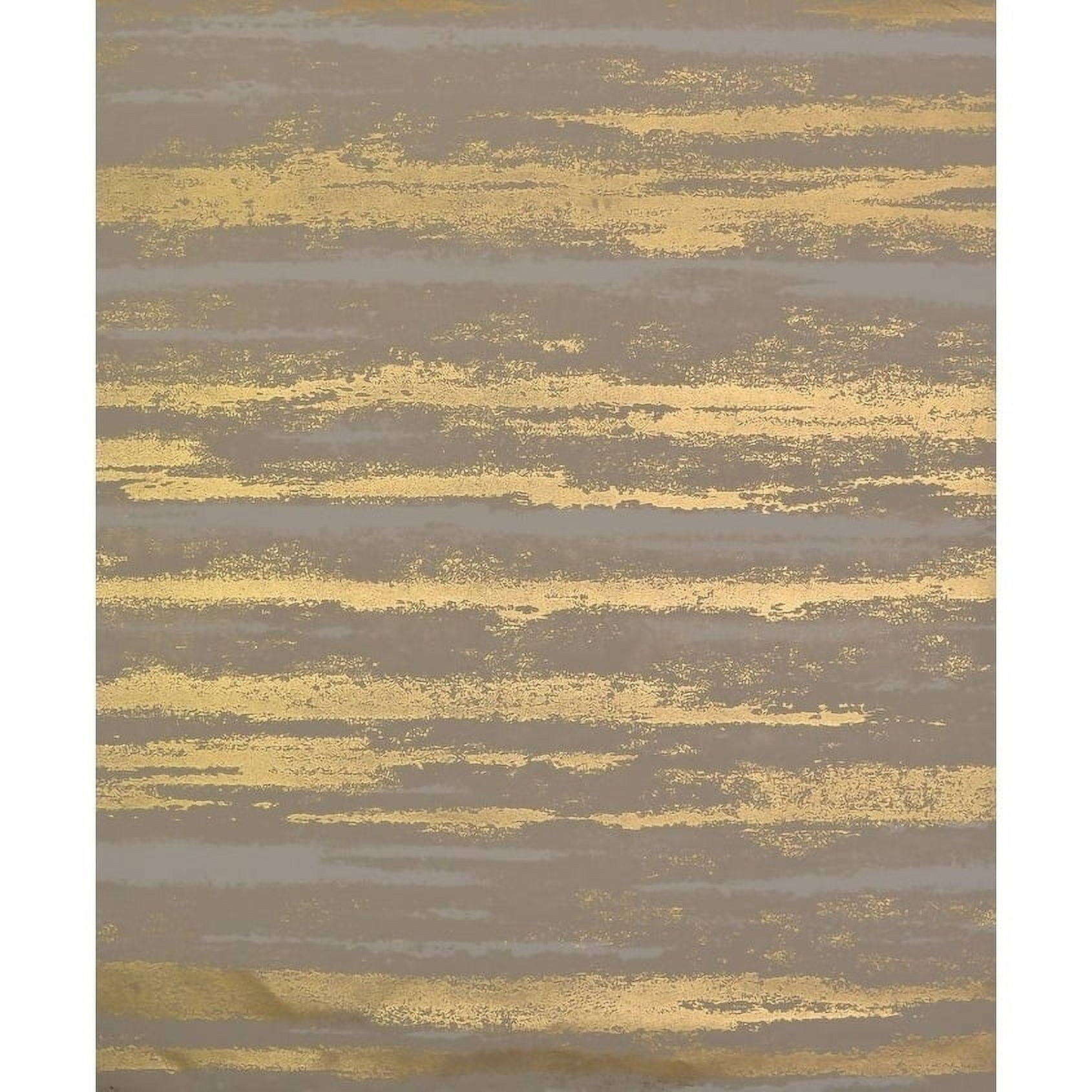 Khaki and Gold Abstract Nonwoven Removable Wallpaper