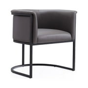 Manhattan Comfort Cosmopolitan 18.9 Faux Leather Dining Chair in Pebble