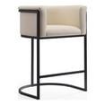 thumbnail image 1 of Manhattan Comfort Cosmopolitan 25.5" Faux Leather Counter Stool in Cream, 1 of 2