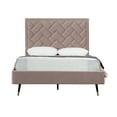 thumbnail image 1 of Manhattan Comfort Crosby Full-Size Bed with Solid Wood Frame in Blush, 1 of 9