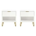 thumbnail image 1 of Manhattan Comfort DUMBO 1.0 Nightstand in White - Engineered Wood - Set of 2, 1 of 11