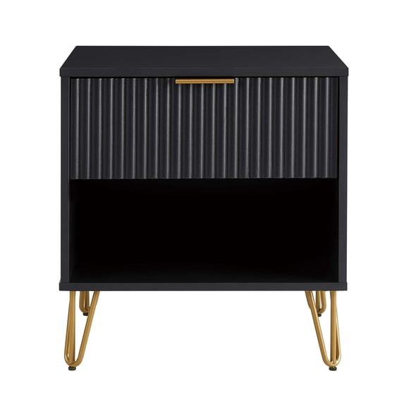 Manhattan Comfort DUMBO 1.0 Nightstand made from Engineered Wood - Black