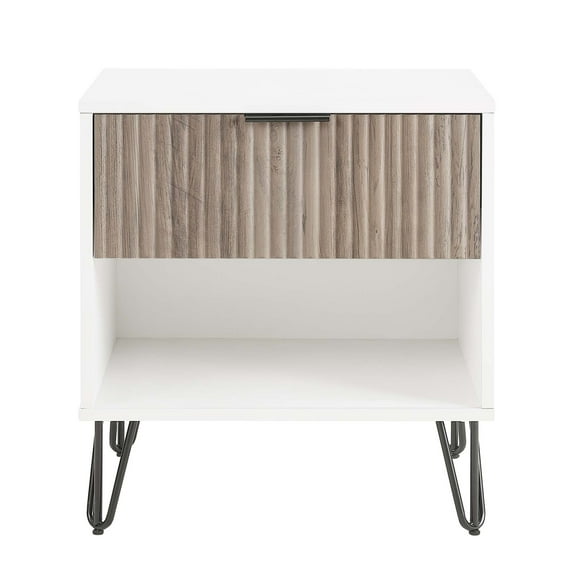 Manhattan Comfort DUMBO 1.0 Nightstand made from Engineered Wood - Off White
