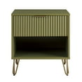 thumbnail image 1 of Manhattan Comfort DUMBO 1.0 Nightstand made from Engineered Wood - Olive Green, 1 of 11