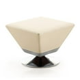 thumbnail image 1 of Manhattan Comfort Diamond Faux Leather Swivel Ottoman in Tan, 1 of 2