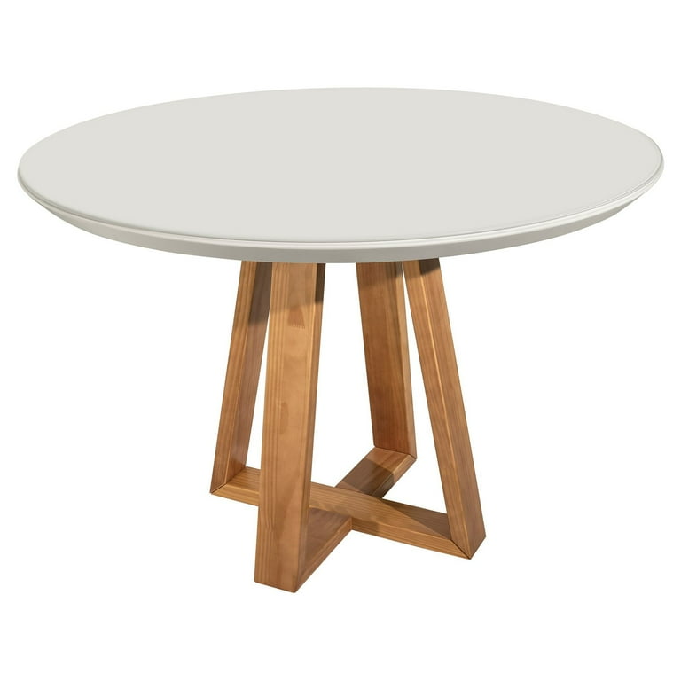 Off white round dining table deals