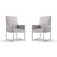 thumbnail image 1 of Manhattan Comfort Element 18.9" Velvet Dining Armchair in Gray (Set of 2), 1 of 10