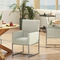 thumbnail image 1 of Manhattan Comfort Element 18.9" Velvet Dining Armchair in Off White (Set of 2), 1 of 8