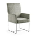thumbnail image 1 of Manhattan Comfort Element 18.9" Velvet Dining Armchair in Steel Gray, 1 of 2
