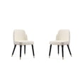 thumbnail image 1 of Manhattan Comfort Estelle 18.9" Faux Leather Dining Chair in Cream (Set of 2), 1 of 6