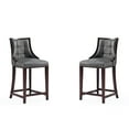 thumbnail image 1 of Manhattan Comfort Fifth 26" Faux Leather Counter Stool in Pebble (Set of 2), 1 of 11