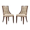thumbnail image 1 of Manhattan Comfort Fifth 18.5" Faux Leather Dining Chair in Cream (Set of 2), 1 of 2