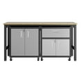 thumbnail image 1 of Manhattan Comfort Fortress 3-Piece Metal Mobile Garage Cabinet Set in Gray, 1 of 3