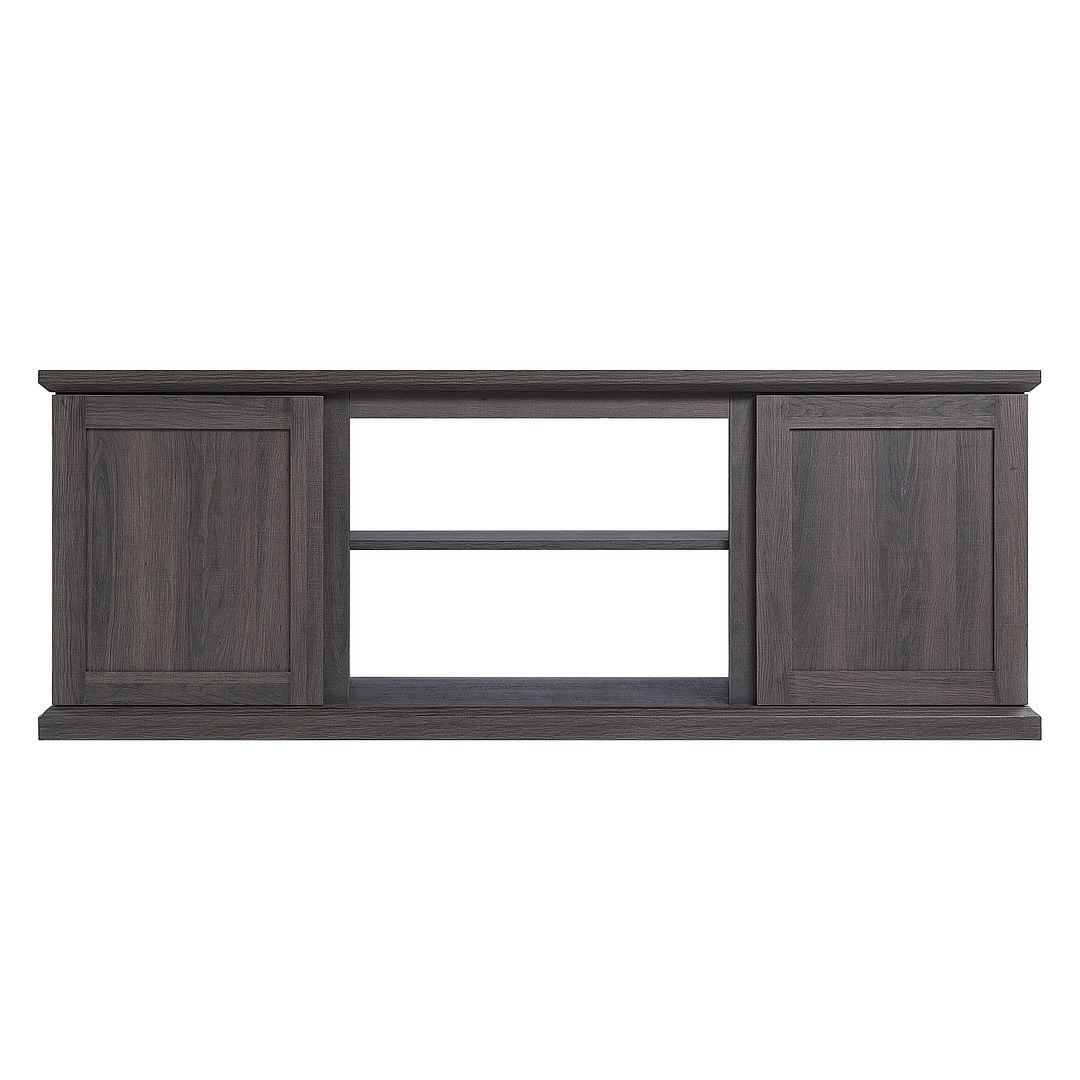 Franklin 60" Dark Brown Wood TV Stand with Cabinets