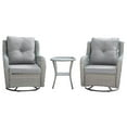 thumbnail image 1 of Manhattan Comfort Fruttuo 3-Piece Rattan Patio Conversation Set in Gray, 1 of 5