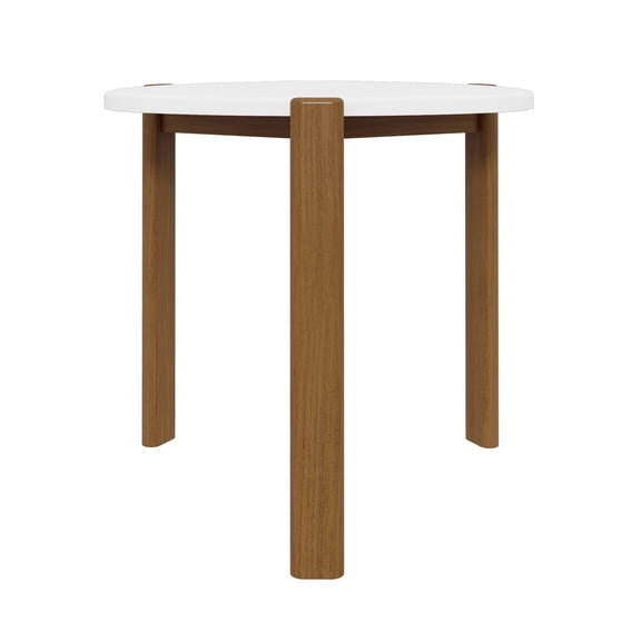 Manhattan Comfort Gales End Table from Engineered Wood in Matte White