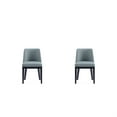 thumbnail image 1 of Manhattan Comfort Gansevoort 19.5" Faux Leather Dining Chair - Pewter (Set of 2), 1 of 9