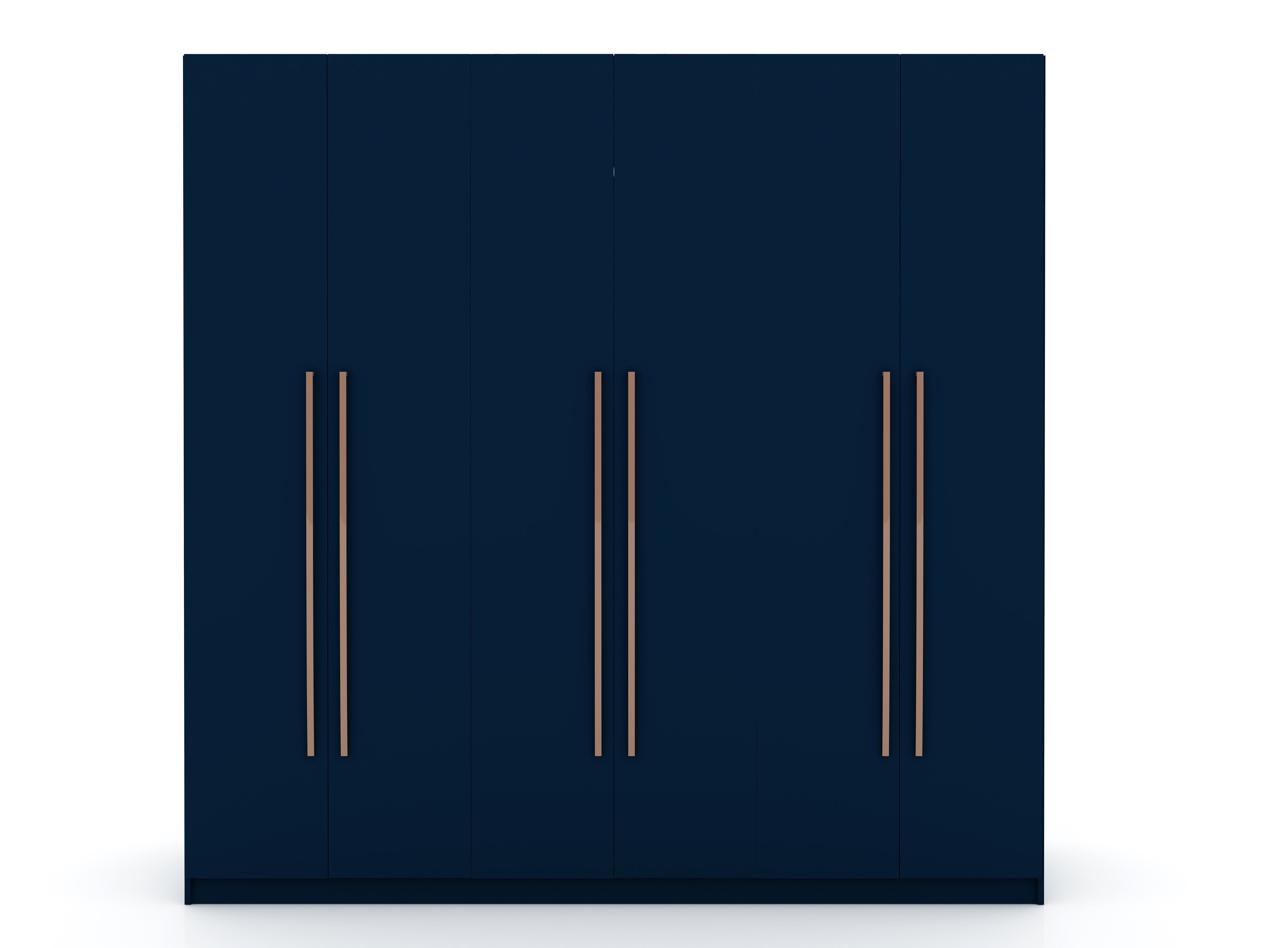 Tatiana Midnight Blue Modern Wardrobe Armoire with Shelves