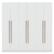 Manhattan Comfort Gramercy 3-Sectional Wood Wardrobe Armoire Closet in White