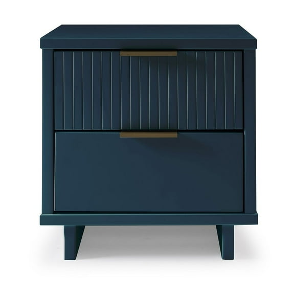 Manhattan Comfort Granville Engineered Wood Nightstand 2.0 in Midnight Blue