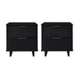 thumbnail image 1 of Manhattan Comfort Granville Nightstand 2.0 in Black - Solid Wood - Set of 2, 1 of 12
