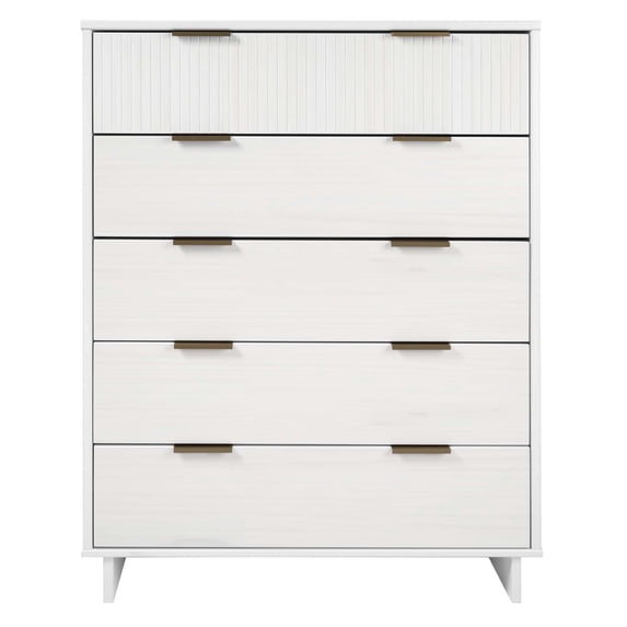 Manhattan Comfort Granville Tall Engineered Wood Dresser in White