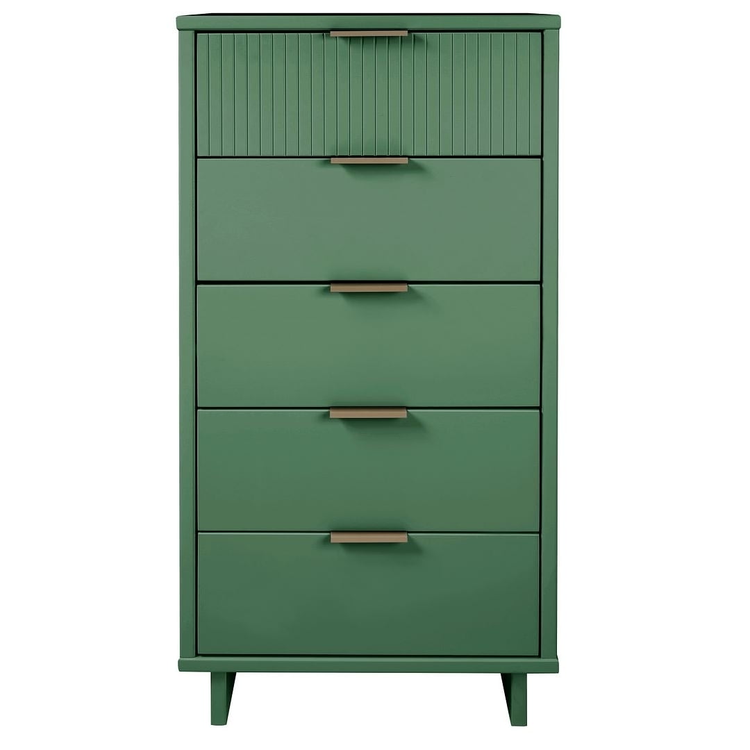 Manhattan Comfort Granville Tall & Narrow Engineered Wood Dresser in ...