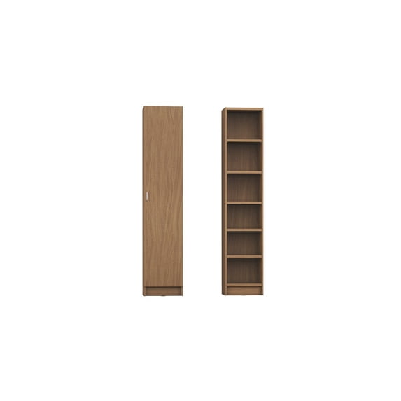 Manhattan Comfort Greenwich 6- Shelf Narrow Venti 2.0 Bookcase with Doors