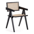 thumbnail image 1 of Manhattan Comfort Hamlet 18.11" Wood Dining Arm Chair in Black (Set of 2), 1 of 7