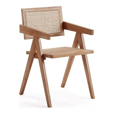 Manhattan Comfort Hamlet 18.11" Wood Dining Armchair in Natural