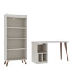thumbnail image 1 of Manhattan Comfort Hampton 2-PC Wood Extra Storage Home Office Set in Off White, 1 of 3