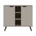 thumbnail image 1 of Manhattan Comfort Hampton 7 Shelves Wood Buffet Stand Cabinet in Off White, 1 of 11