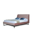 thumbnail image 1 of Manhattan Comfort Heather Velvet Full Size Bed Frame in Blush Pink/Black, 1 of 7