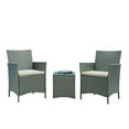 thumbnail image 1 of Manhattan Comfort Imperia 3-Piece Rattan Patio Conversation Set in Gray/Cream, 1 of 5