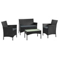 thumbnail image 1 of Manhattan Comfort Imperia 4-Piece Rattan Patio Conversation Set in Gray, 1 of 5