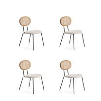 Manhattan Comfort Jardin 17.52" Fabric Dining Chair in Natural (Set of 4)