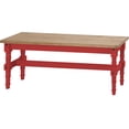 thumbnail image 1 of Manhattan Comfort Jay 47.25" Solid Wood Dining Bench in Red Wash (CS49403), 1 of 4