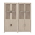 thumbnail image 1 of Manhattan Comfort Jodie Bookcase from Engineered Wood in Light Oak - Set of 2, 1 of 11