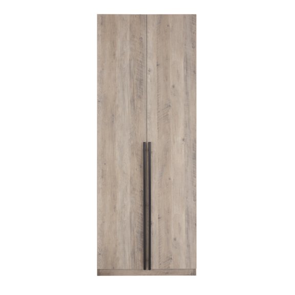 Manhattan Comfort Lee Wardrobe Closet 1.0 from Engineered Wood in Rustic Gray