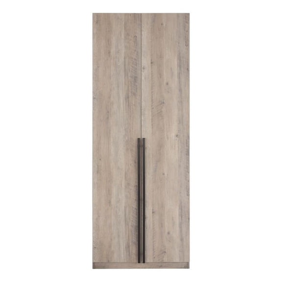 Manhattan Comfort Lee Wardrobe Closet 2.0 from Engineered Wood in Rustic Gray