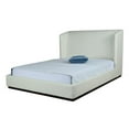 thumbnail image 1 of Manhattan Comfort Lenyx Faux Leather Full Size Bed Frame in Cream, 1 of 8