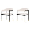 thumbnail image 1 of Manhattan Comfort Lia Dining Armchair with Metal Frame in Cream - Set of 2, 1 of 10